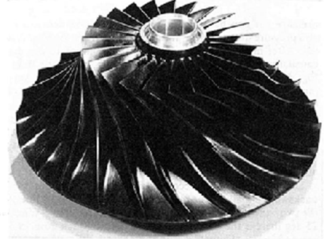 Example of a 30ᵒ backswept impeller designed and tested by Krain [3]. |  Download Scientific Diagram